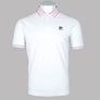 Fila Vintage Faraz Tipped Polo Shirt White/Prism Pink/High Rise Grey