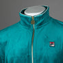 Fila Vintage Irving 2 Velour Tracksuit Top Deep Lagoon/Gardenia