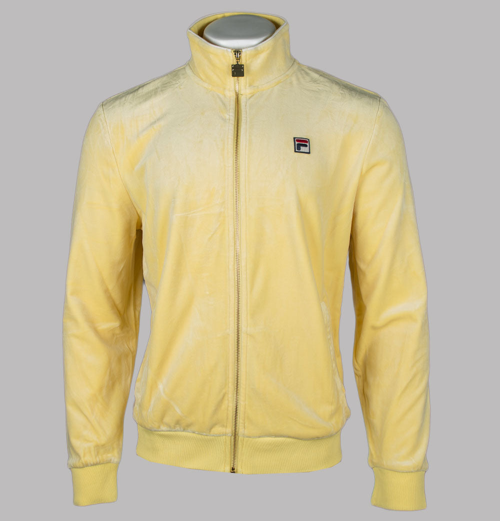 Fila Vintage Irving Velour Tracksuit Top Popcorn/White – Bronx