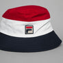 Fila Vintage Marco Tri Colour Bucket Hat Fila Red/Gardenia/Fila Navy
