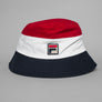 Fila Vintage Marco Tri Colour Bucket Hat Fila Red/Gardenia/Fila Navy
