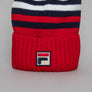 Fila Vintage Markee Chunky Knit Bobble Beanie Fila Red