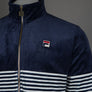 Fila Vintage Merrick Stripe Velour Track Jacket Fila Navy/Gardenia