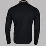 Fila Vintage Monte Tipped Collar LS Polo Shirt Black
