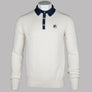 Fila Vintage Nowell Waffle Knitted LS Polo Shirt Gardenia/Fila Navy