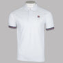 Fila Vintage Omari Heritage Stripe Polo Shirt White