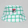 Fila Vintage Oscar Check Bucket Hat White/Jelly Bean Green