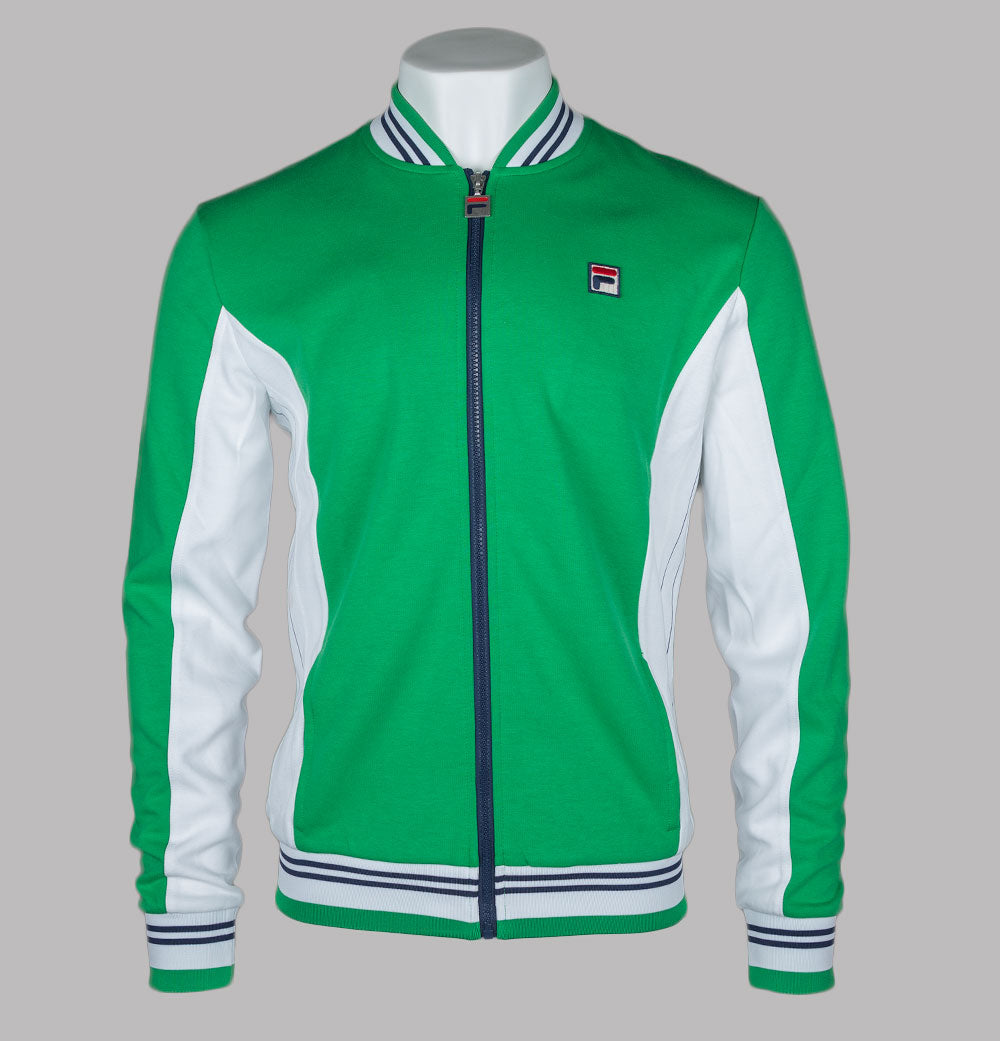 Green fila track top best sale