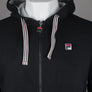 Fila Vintage Tenconi Full Zip Hooded Sweatshirt Black/Grey Marl