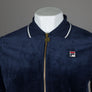 Fila Vintage Terry Velour Polo Shirt Fila Navy/Gardenia
