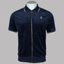 Fila Vintage Terry Velour Polo Shirt Fila Navy/Gardenia
