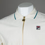 Fila Vintage Terry Velour Polo Shirt Gardenia/Deep Lagoon