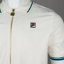 Fila Vintage Terry Velour Polo Shirt Gardenia/Deep Lagoon