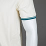 Fila Vintage Terry Velour Polo Shirt Gardenia/Deep Lagoon