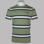 Fred Perry Bold Stripe T-Shirt Olive Mint