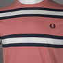 Fred Perry Bold Stripe T-Shirt Putty Pink