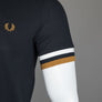 Fred Perry Bold Tipped Pique T-Shirt Black