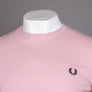 Fred Perry Bold Tipped Pique T-Shirt Chalky Pink