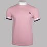 Fred Perry Bold Tipped Pique T-Shirt Chalky Pink
