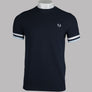 Fred Perry Bold Tipped Pique T-Shirt Navy