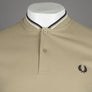 Fred Perry Bomber Collar Polo Shirt Warm Stone