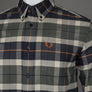 Fred Perry Brushed Tartan Shirt Field Green