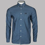 Fred Perry Button Down Collar Shirt Mid Blue