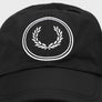 Fred Perry Circle Branded Matt Poly Cap Black