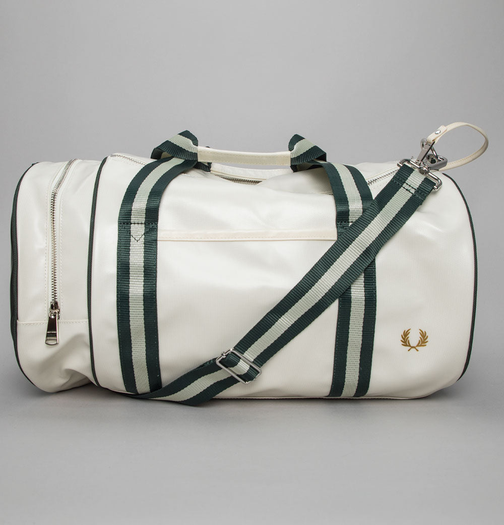 Fred Perry Classic Barrel Bag Ecru/Night Green – Bronx Clothing