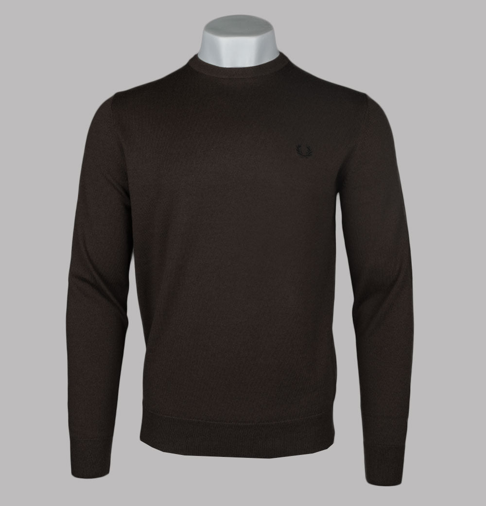 Fred perry black crew neck outlet jumper