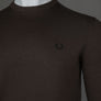 Fred Perry Classic Crew Neck Jumper Burnt Tobacco