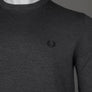 Fred Perry Classic Crew Neck Jumper Dark Grey Marl