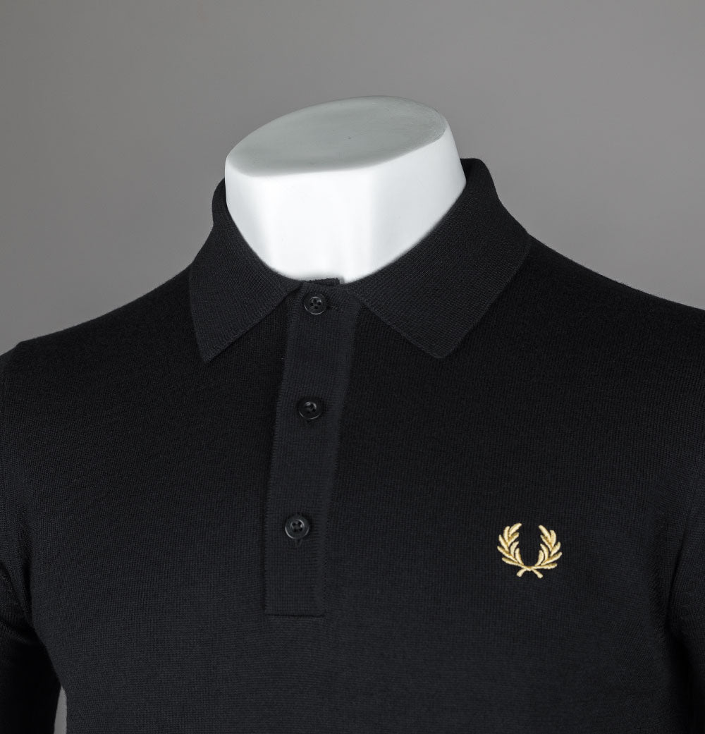 Fred Perry Classic Knitted Polo Shirt Black – Bronx Clothing
