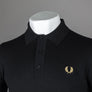 Fred Perry Classic Knitted Polo Shirt Black