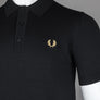 Fred Perry Classic Knitted Polo Shirt Black