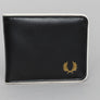 Fred Perry Coated Billfold Wallet Black/Ecru