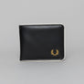 Fred Perry Coated Billfold Wallet Black/Ecru