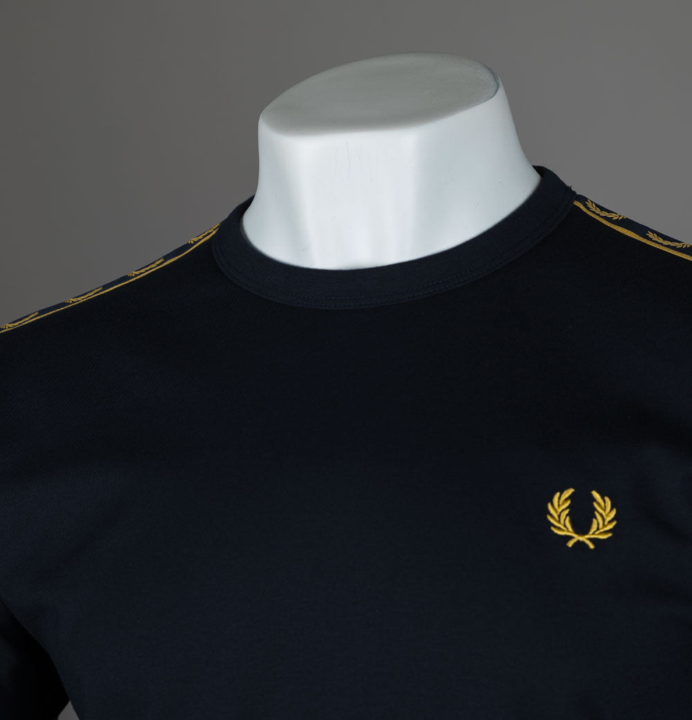 Fred Perry Contrast Tape Ringer T-Shirt Navy/Honeycomb
