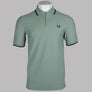 Fred Perry Crepe Pique Polo Shirt Bay Leaf