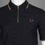 Fred Perry Crepe Pique Polo Shirt Black