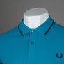 Fred Perry Crepe Pique Polo Shirt Ocean