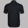 Fred Perry Crepe Pique Zip Neck Polo Shirt Black/Metallic Gold