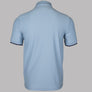 Fred Perry Crepe Pique Zip Neck Polo Shirt Light Smoke