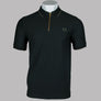 Fred Perry Crepe Pique Zip Neck Polo Shirt Night Green