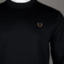 Fred Perry Crew Neck Sweatshirt Black/Shaded Stone