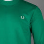Fred Perry Crew Neck Sweatshirt Label Green