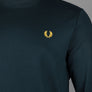 Fred Perry Crew Neck Sweatshirt Navy/Ecru/Honeycomb