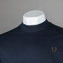Fred Perry Crew Neck Sweatshirt Navy/Laurel Wreath Green/Brick