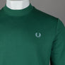 Fred Perry Crew Neck Sweatshirt Sport Green/Track Blue