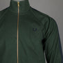 Fred Perry Dash Taped Track Jacket Court Green